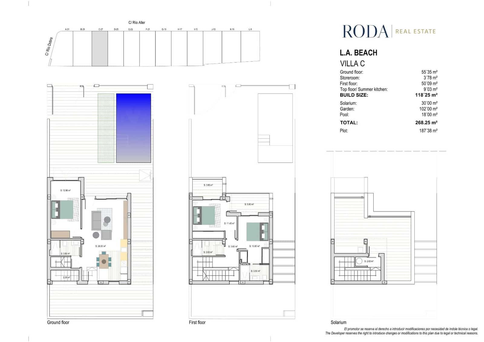 3 soveværelse Villa til salg i Los Narejos med swimmingpool - € 659.000 (Ref: 8549345)