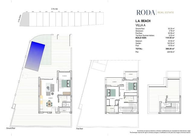 3 chambre Villa/Maison à vendre à Los Narejos, Los Alcázares avec piscine - 659 000 € (Ref: 8549345)