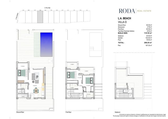 3 chambre Villa/Maison à vendre à Los Narejos, Los Alcázares avec piscine - 659 000 € (Ref: 8549345)
