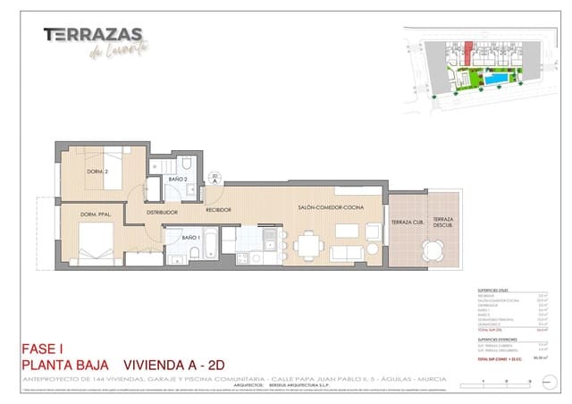 2 bedroom Apartment for sale in Aguilas with pool - € 193,500 (Ref: 8652817)