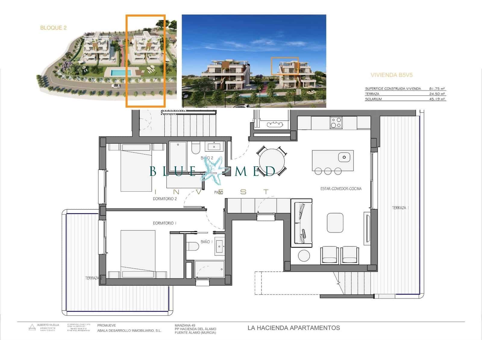 2 camera da letto Appartamento in vendita in Hacienda del Alamo con piscina - 204.900 € (Rif: 8854798)