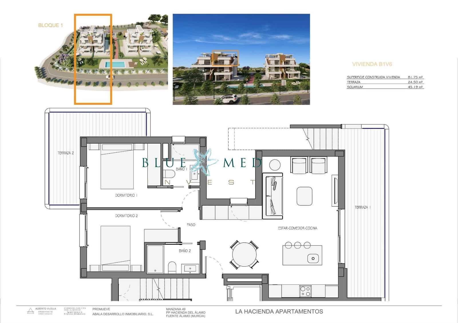 2 slaapkamer Appartement te koop in Hacienda del Alamo met zwembad - € 186.900 (Ref: 8854799)