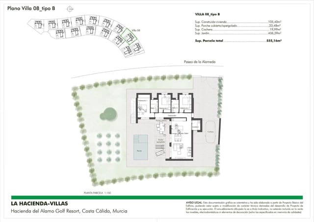 3 chambre Villa/Maison à vendre à Fuente Alamo de Murcia avec piscine - 319 900 € (Ref: 8857442)