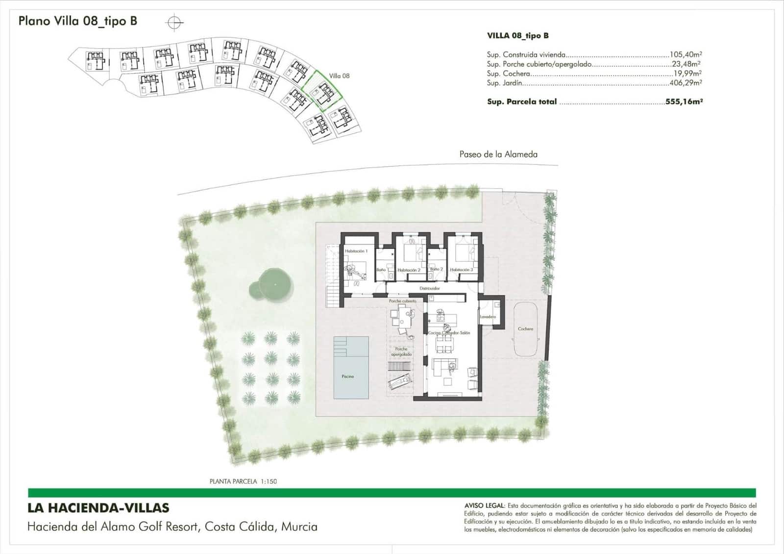3 chambre Villa/Maison à vendre à Fuente Alamo de Murcia avec piscine - 354 900 € (Ref: 8857442)