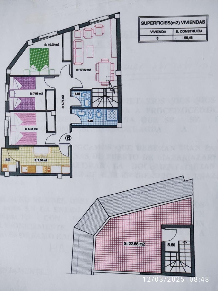 3 soveværelse Penthouse til salg i Mazarron - € 135.000 (Ref: 8869753)