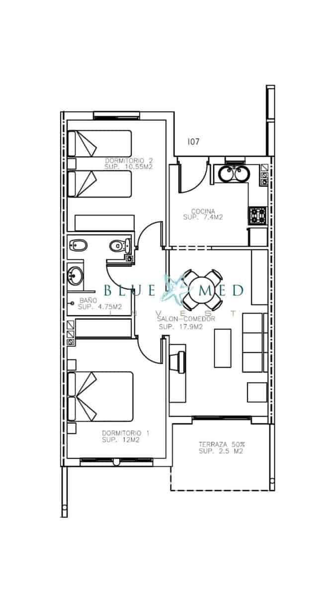 2 soverom Penthouse til salgs i Los Collados med svømmebasseng - € 138 000 (Ref: 8946860)