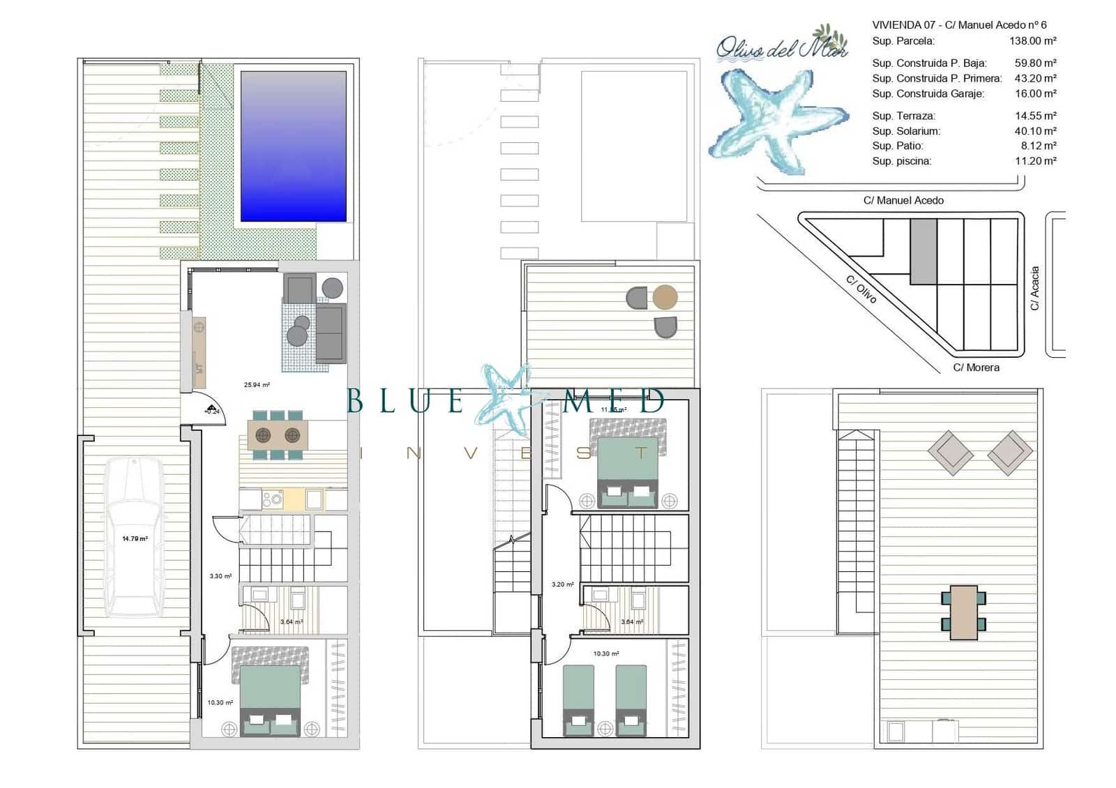 3 bedroom Villa for sale in Los Alcazares with pool garage - € 349,900 (Ref: 8957063)