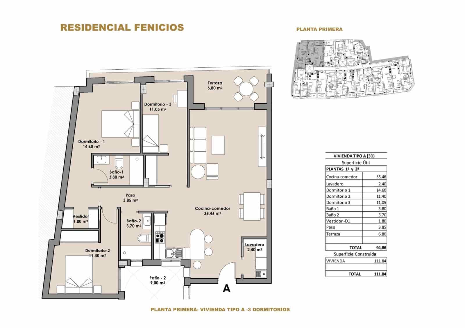 Piso de 2 habitaciones en Puerto de Mazarron en venta con garaje - 190.500 € (Ref: 9007728)