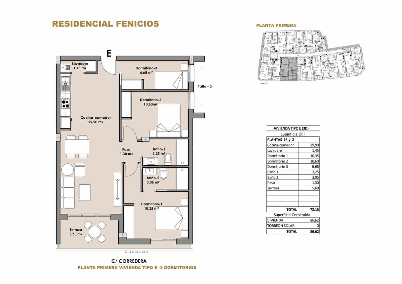 Piso de 2 habitaciones en Puerto de Mazarron en venta con garaje - 190.500 € (Ref: 9007728)