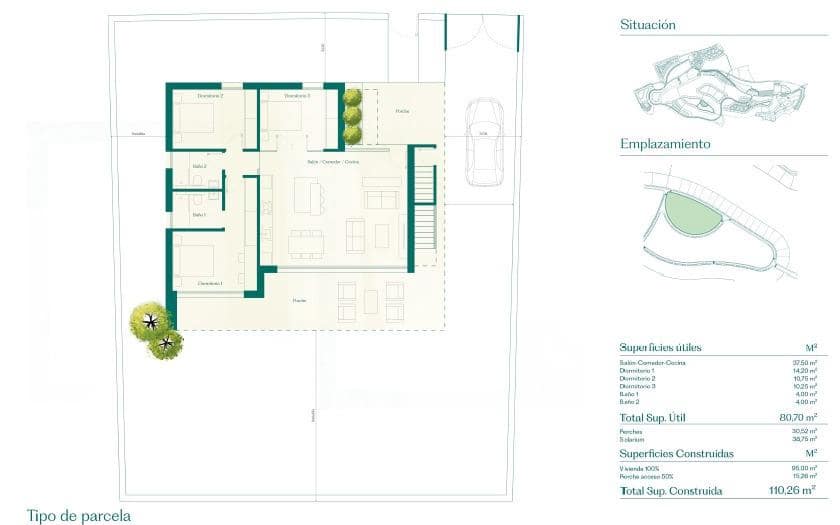 3 bedroom Villa for sale in Fuente Alamo de Murcia with pool - € 306,000 (Ref: 9077923)