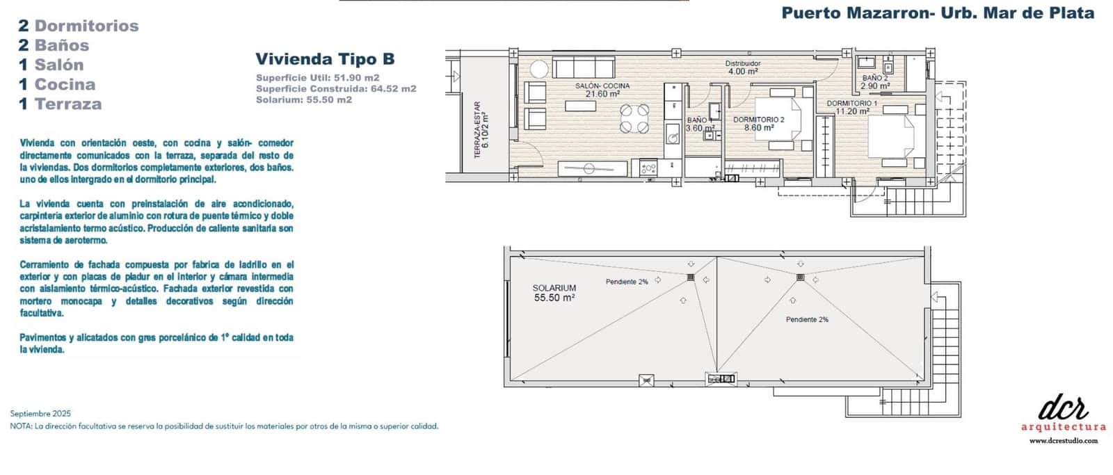 2 quarto Penthouse para venda em Puerto de Mazarron - 224 000 € (Ref: 9204465)