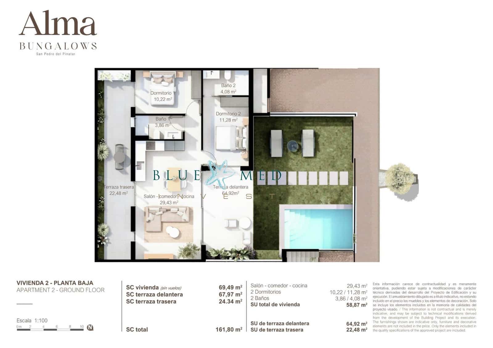 2 quarto Penthouse para venda em San Pedro del Pinatar com piscina - 314 900 € (Ref: 9232880)