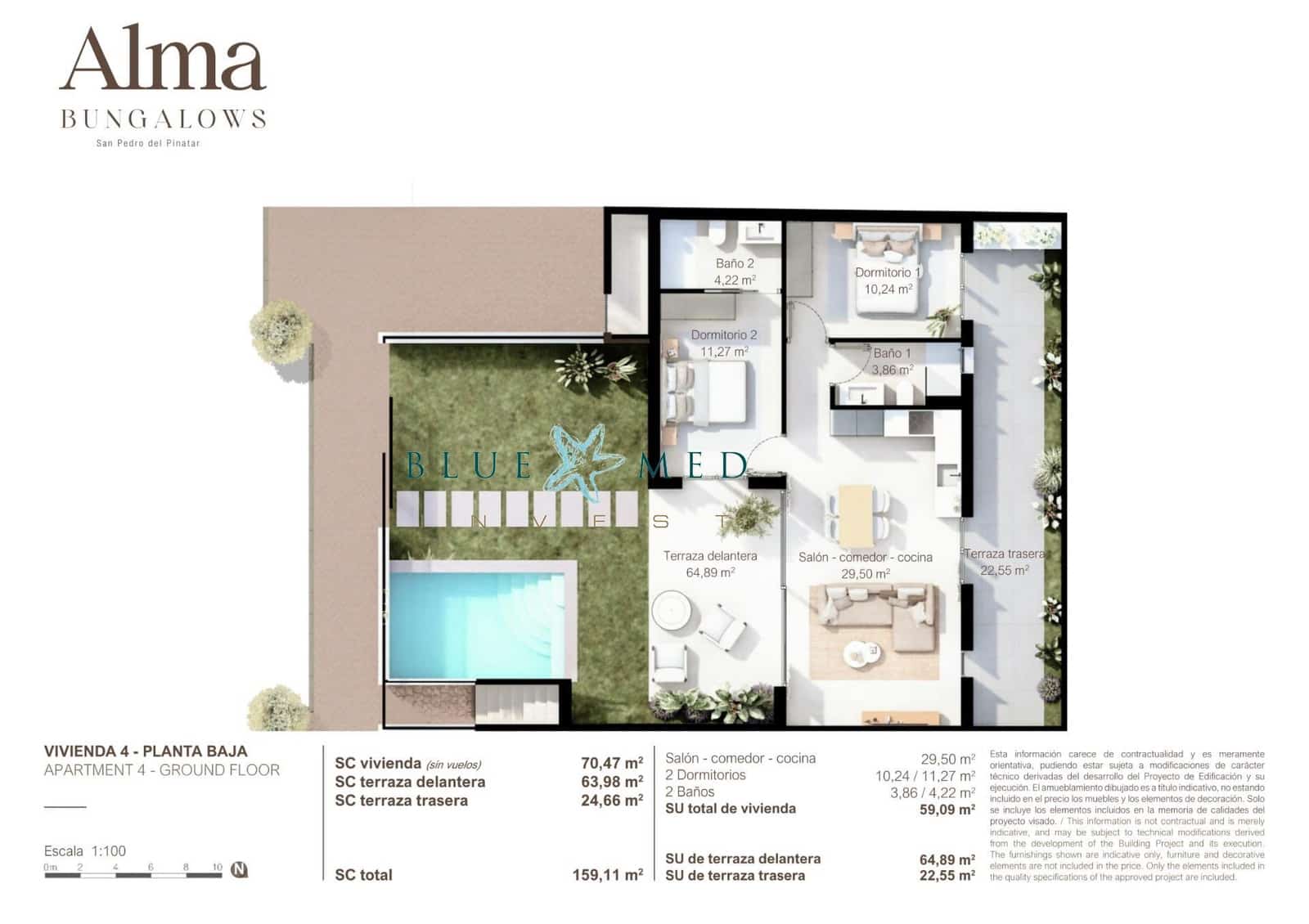 2 quarto Penthouse para venda em San Pedro del Pinatar com piscina - 314 900 € (Ref: 9232880)