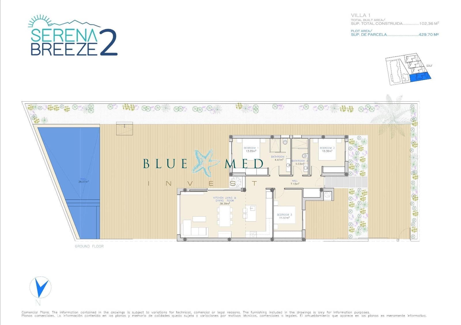 3 Zimmer Villa zu verkaufen in Los Alcazares mit Pool - 599.000 € (Ref: 9257260)