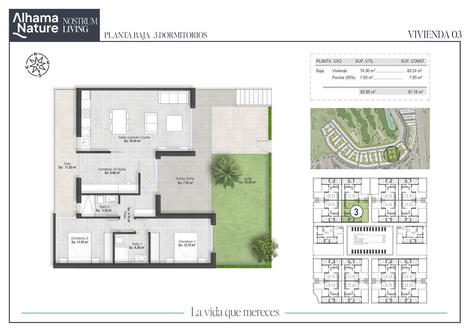 2 bedroom Flat for sale in Alhama de Murcia with pool - € 251,750 (Ref: 9272582)