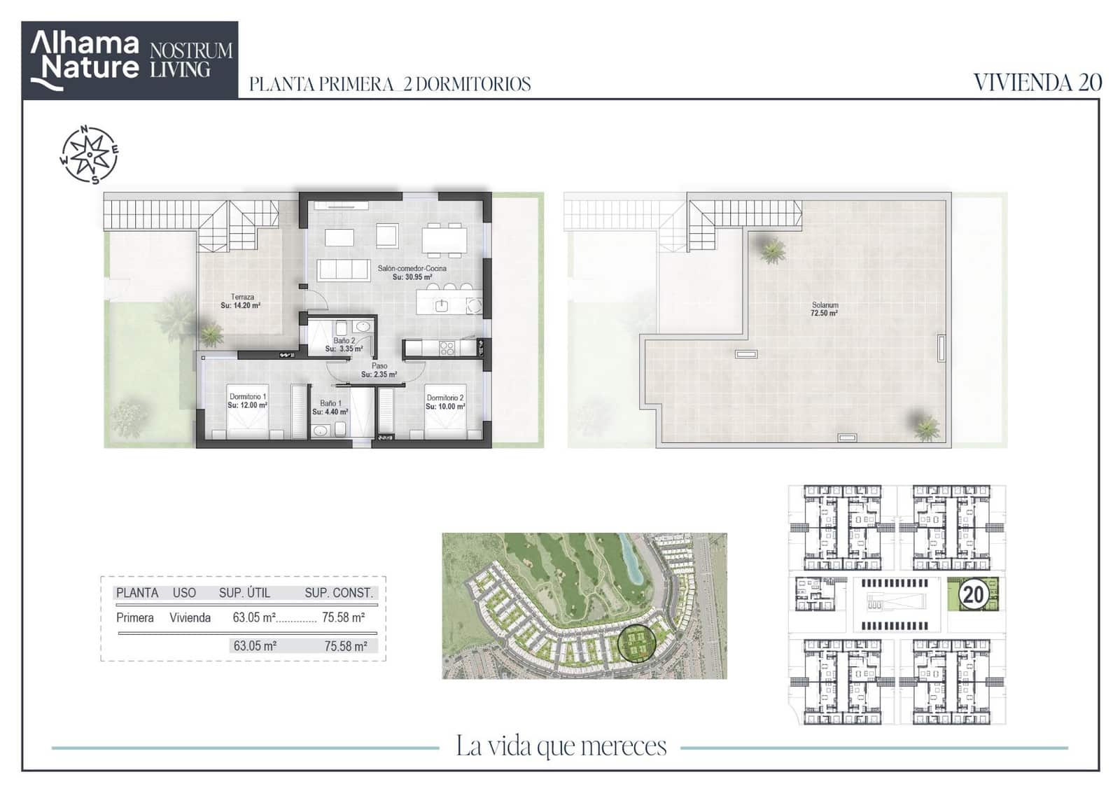 2 bedroom Flat for sale in Alhama de Murcia with pool - € 251,750 (Ref: 9272582)