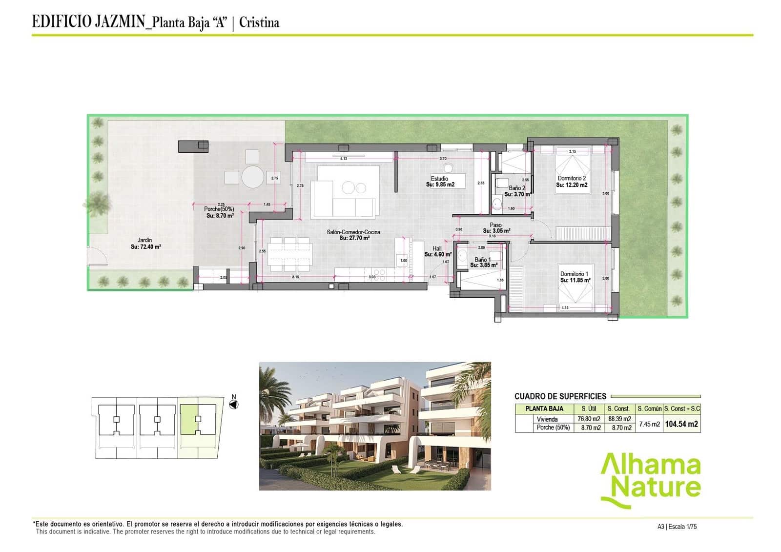 2 slaapkamer Appartement te koop in Condado de Alhama met zwembad - € 196.400 (Ref: 9272585)