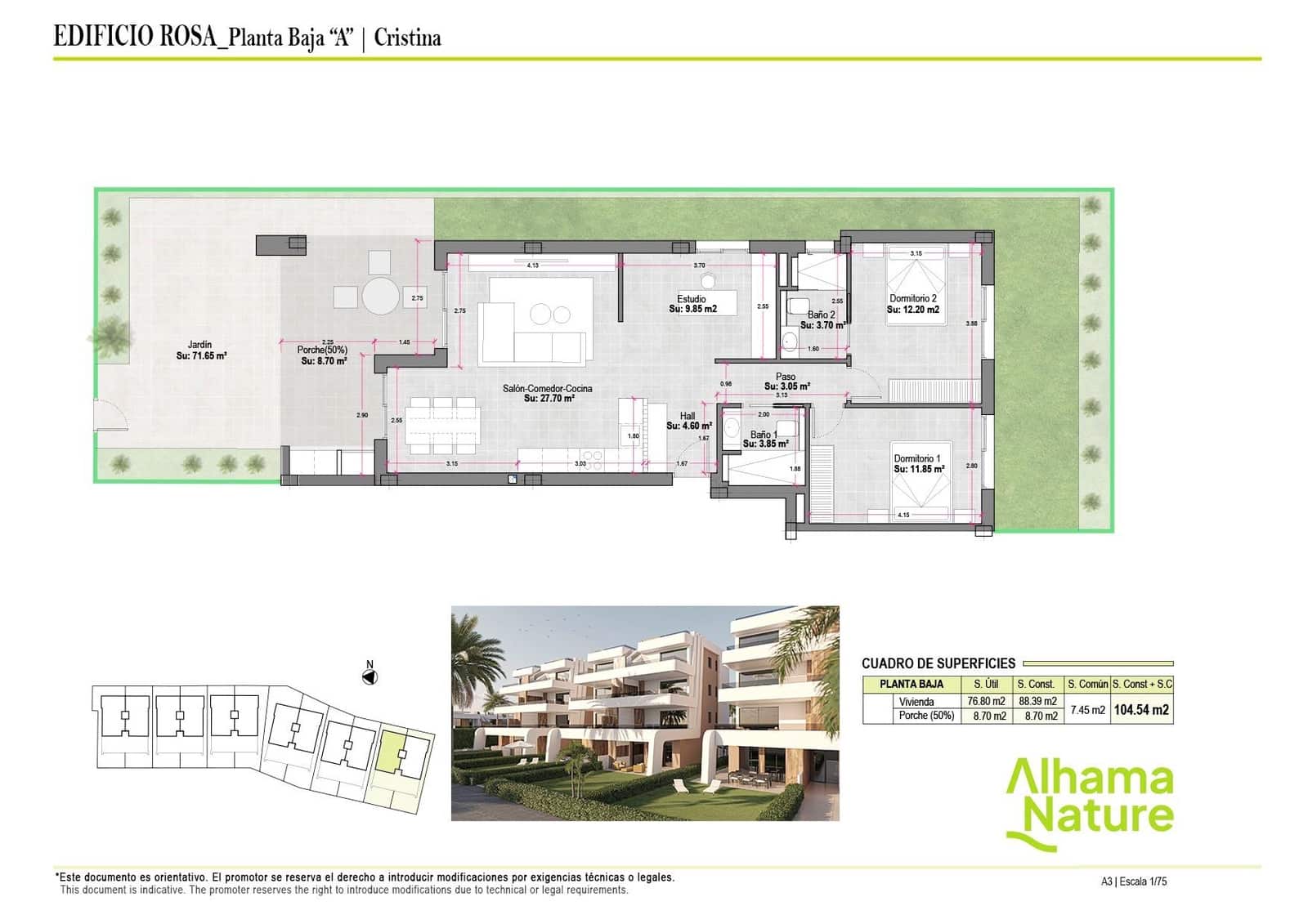 2 slaapkamer Appartement te koop in Condado de Alhama met zwembad - € 196.400 (Ref: 9272585)