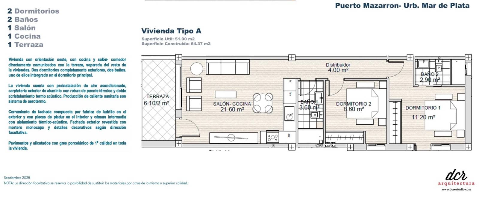 2 camera da letto Appartamento in vendita in Puerto de Mazarron - 221.000 € (Rif: 9415922)