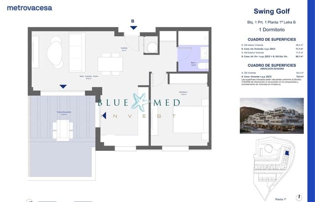 1 makuuhuone Huoneisto myytävänä paikassa Cuevas del Almanzora mukana uima-altaan - 173 000 € (Ref: 9436232)
