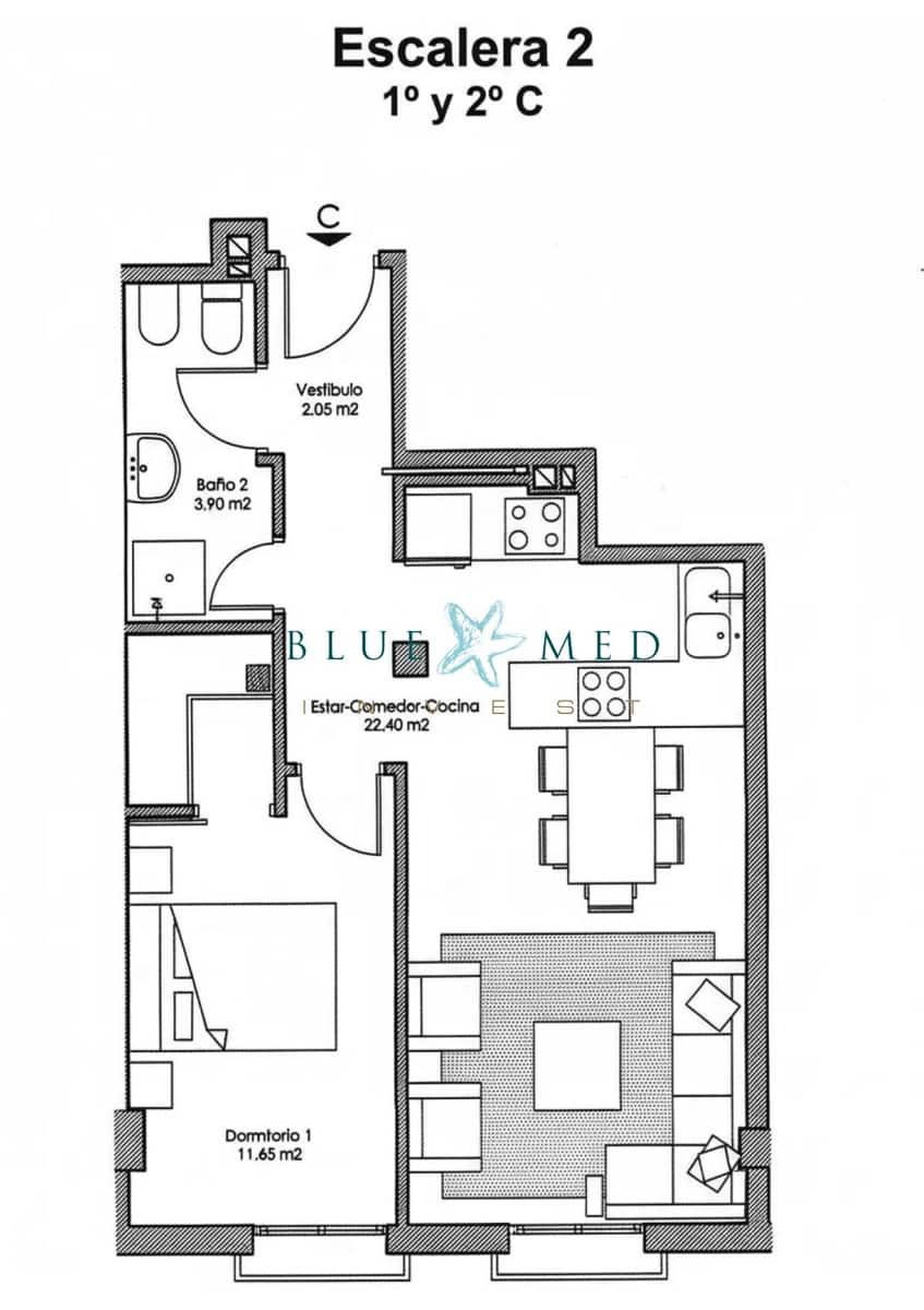 1 camera da letto Appartamento in vendita in Avileses - 73.000 € (Rif: 9436235)