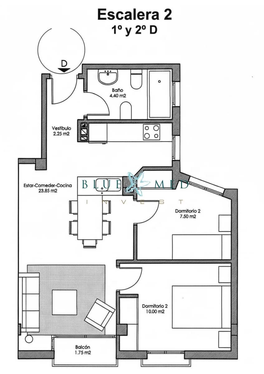 1 camera da letto Appartamento in vendita in Avileses - 73.000 € (Rif: 9436235)