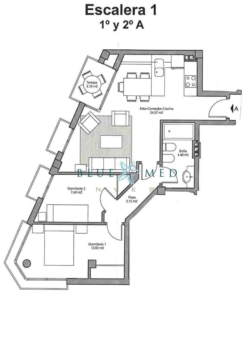 1 camera da letto Appartamento in vendita in Avileses - 73.000 € (Rif: 9436235)