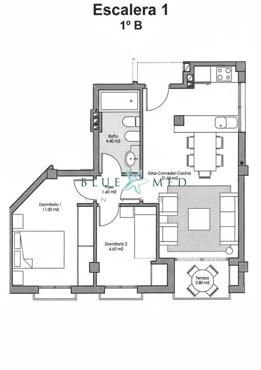1 camera da letto Appartamento in vendita in Avileses - 73.000 € (Rif: 9436235)