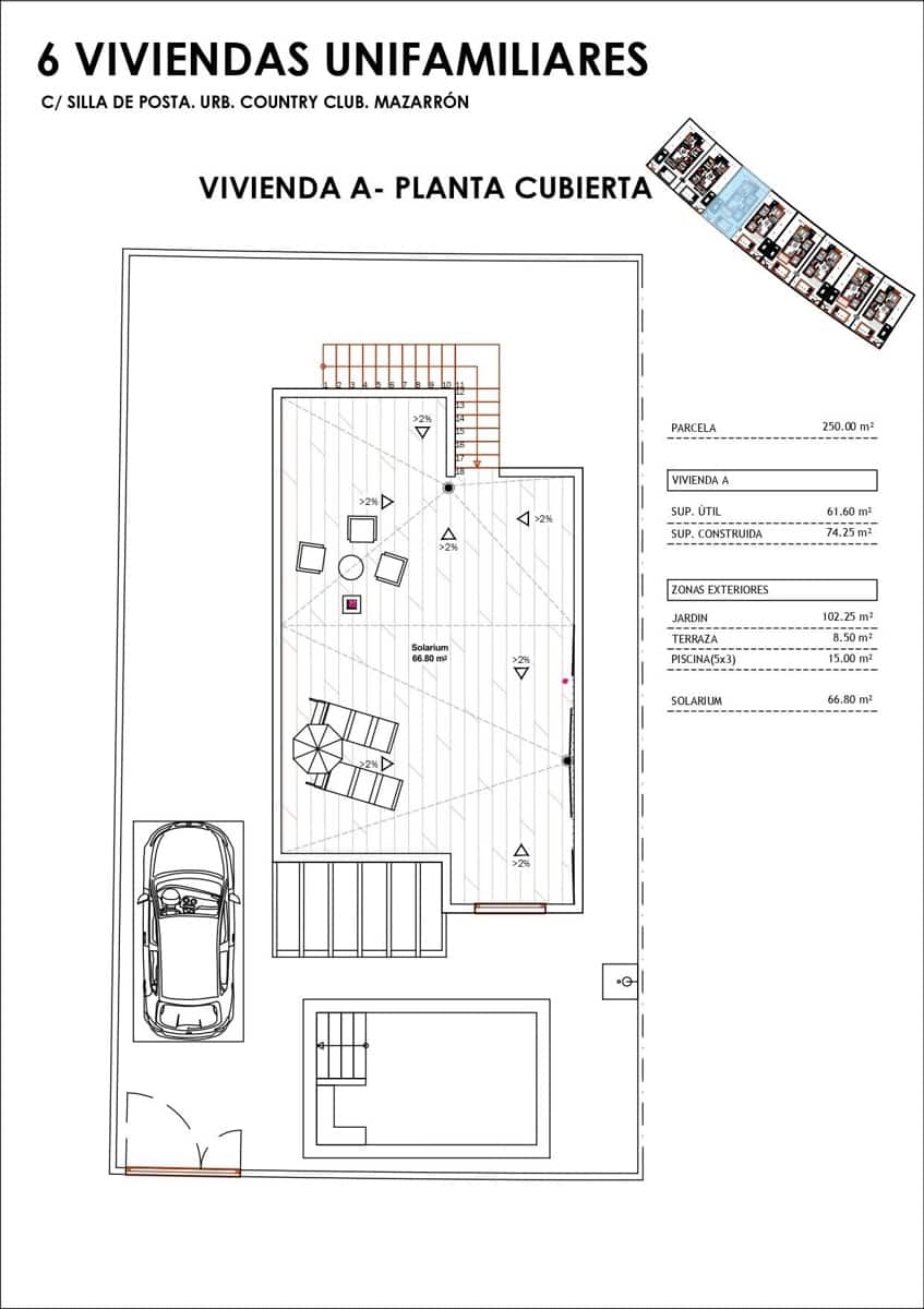 2 bedroom Villa for sale in Mazarron with pool - € 249,900 (Ref: 9518896)