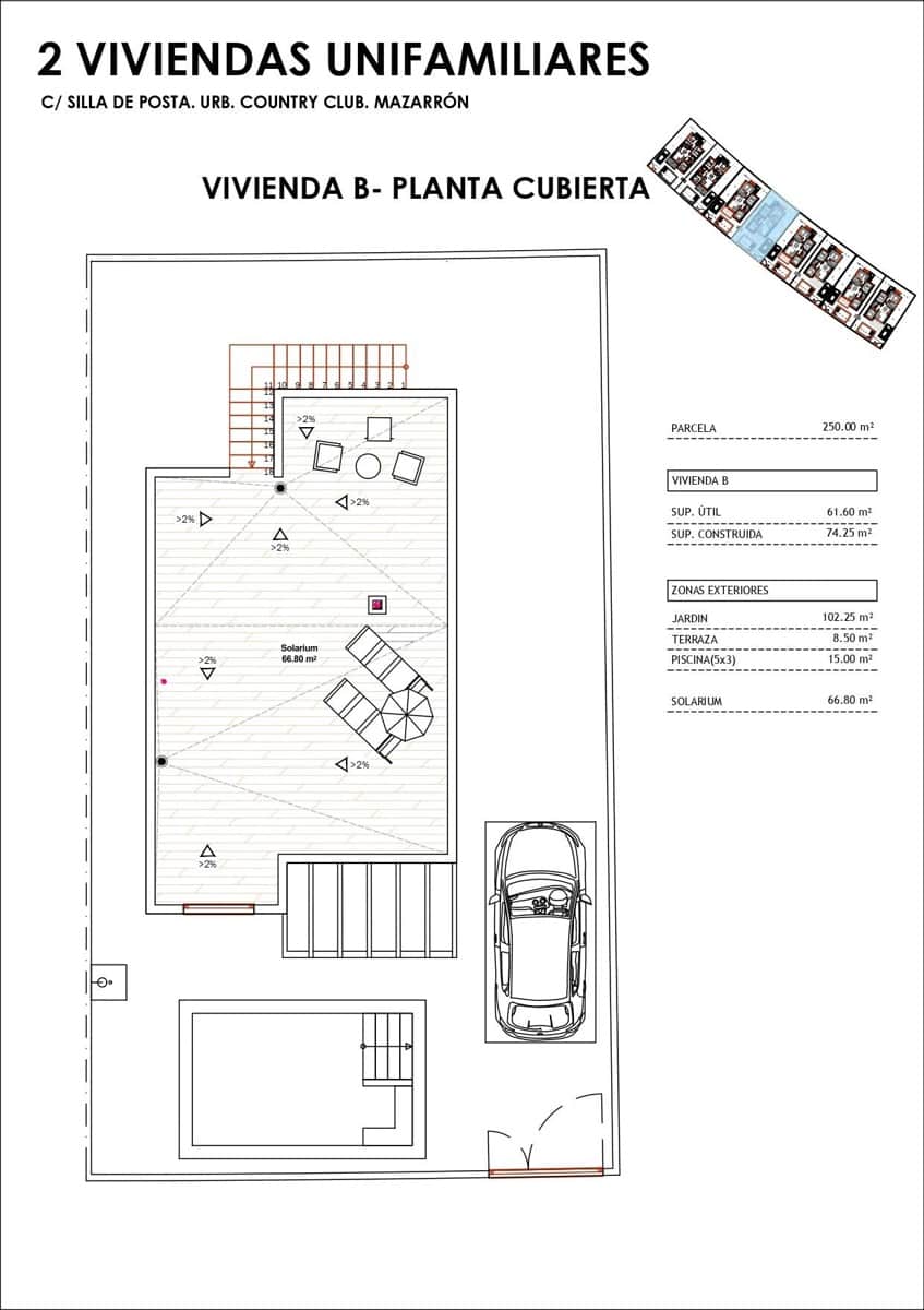 2 bedroom Villa for sale in Mazarron with pool - € 249,900 (Ref: 9518896)