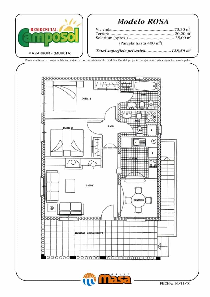 2 chambre Villa/Maison à vendre à Camposol avec piscine - 239 950 € (Ref: 9634256)