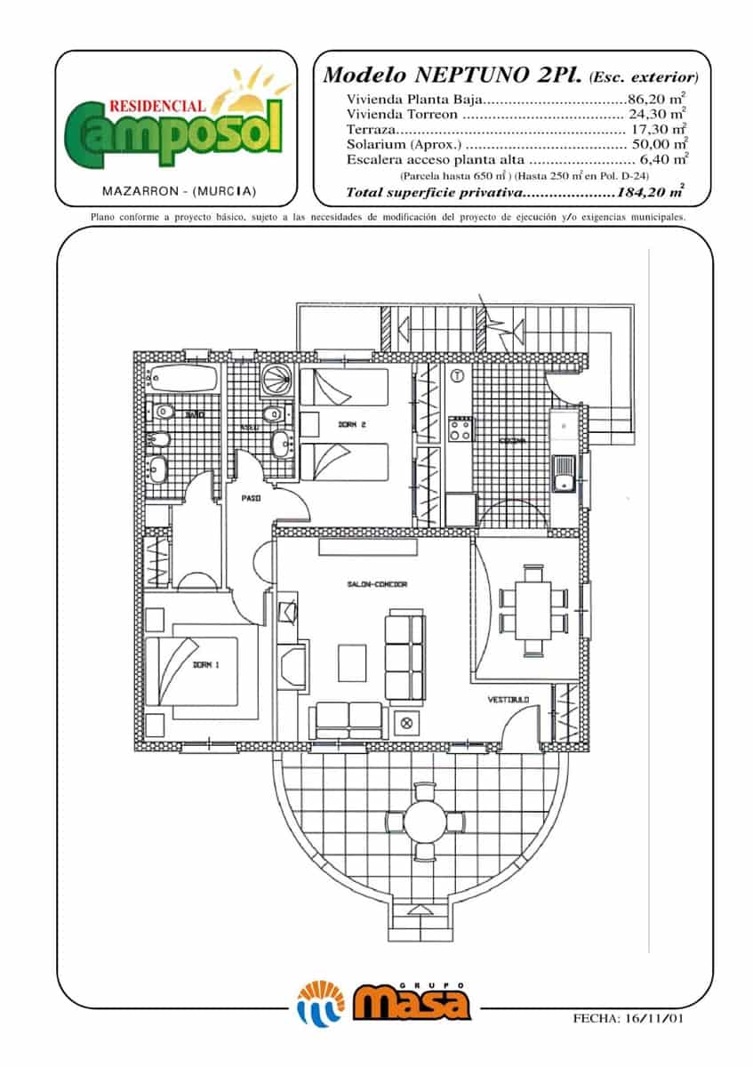 3 bedroom Villa for sale in Camposol with pool - € 219,000 (Ref: 9659427)