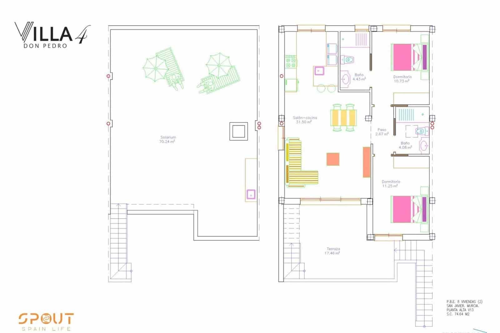 2 sypialnia Penthouse na sprzedaż w San Javier z basenem - 272 900 € (Ref: 9755666)