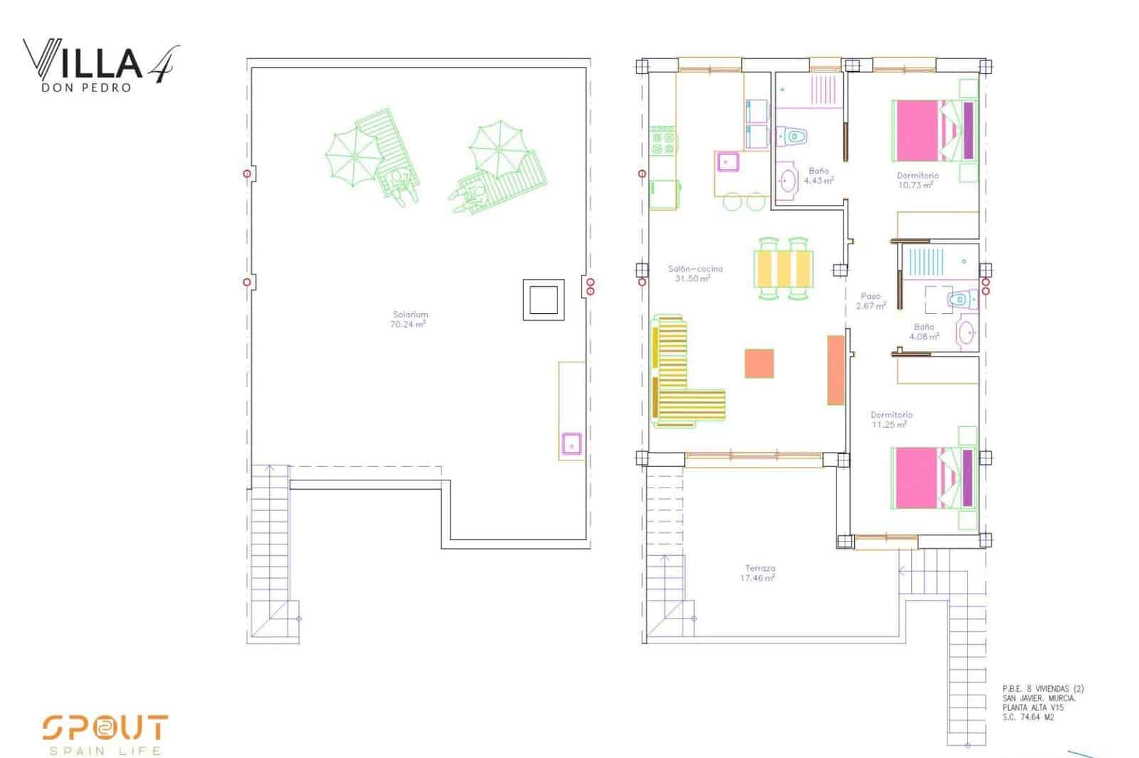 2 sypialnia Penthouse na sprzedaż w San Javier z basenem - 272 900 € (Ref: 9755666)