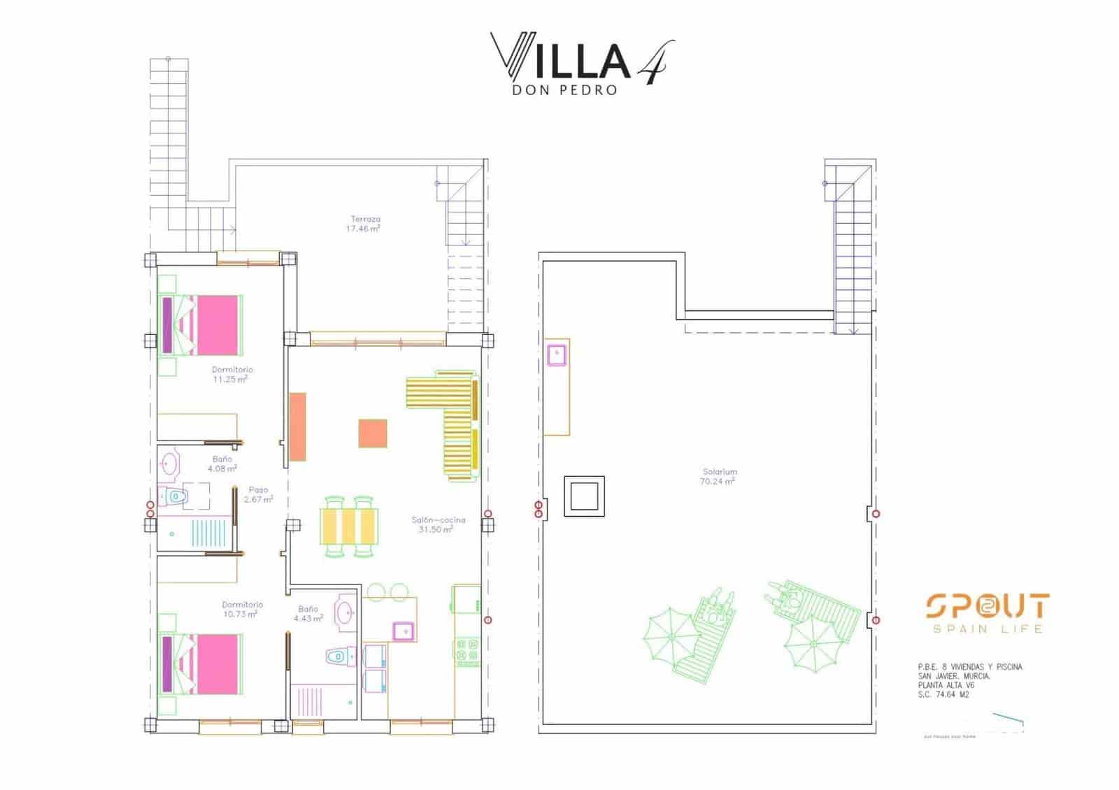 2 sypialnia Penthouse na sprzedaż w San Javier z basenem - 272 900 € (Ref: 9755666)