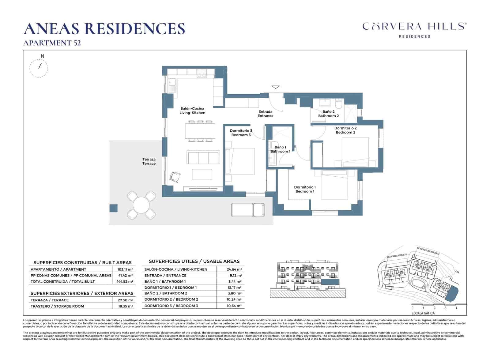 3 quarto Apartamento para venda em Corvera com piscina - 285 000 € (Ref: 9797395)