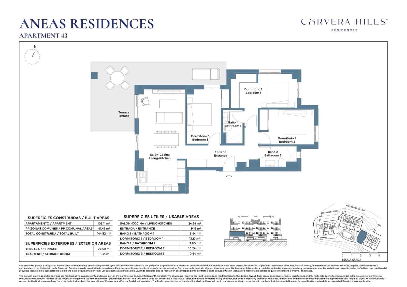 3 quarto Apartamento para venda em Corvera com piscina - 285 000 € (Ref: 9797395)