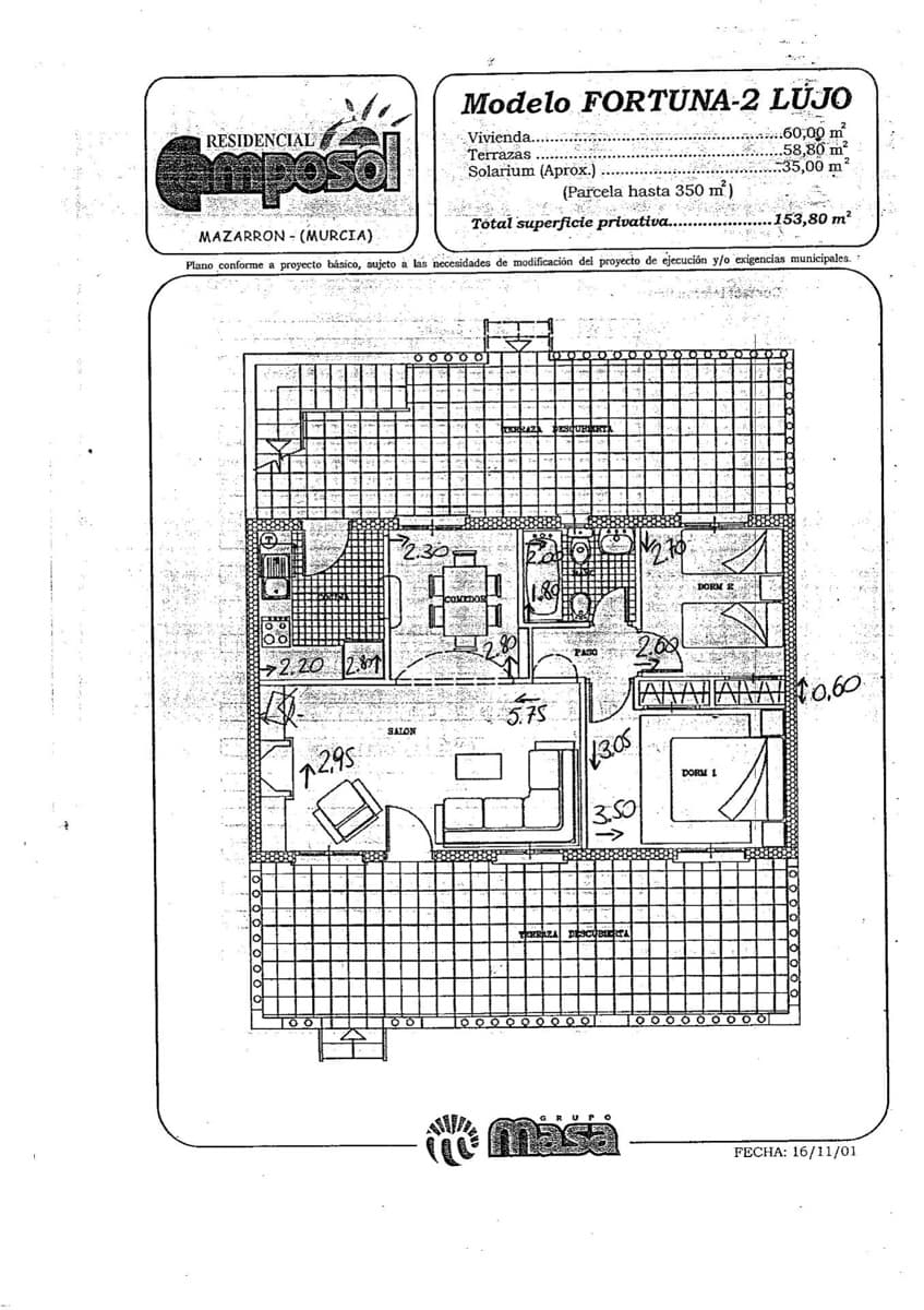 2 soveværelse Villa til salg i Camposol med swimmingpool - € 189.000 (Ref: 9867247)