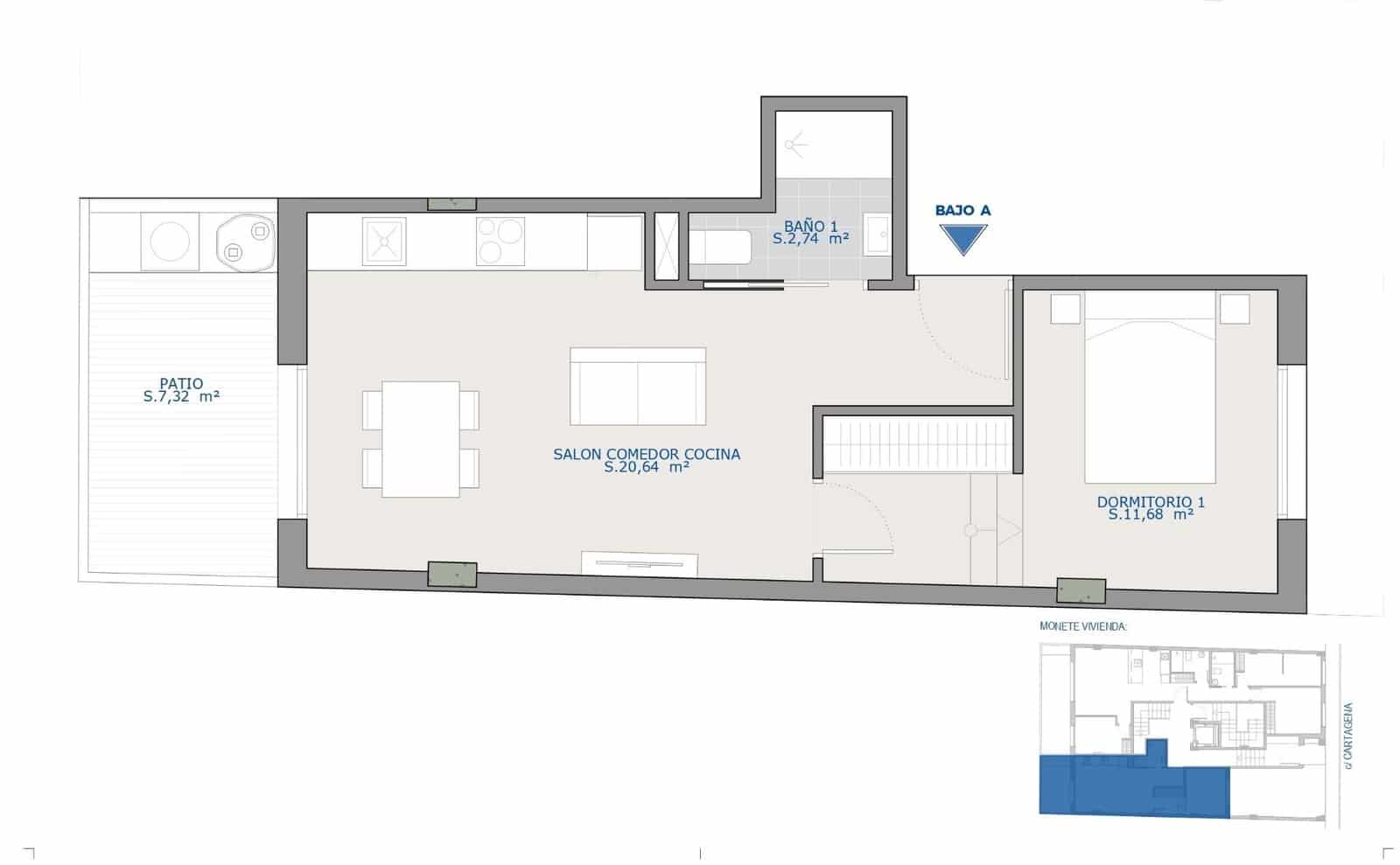 2 chambre Appartement à vendre à Puerto de Mazarron avec garage - 125 900 € (Ref: 9867248)