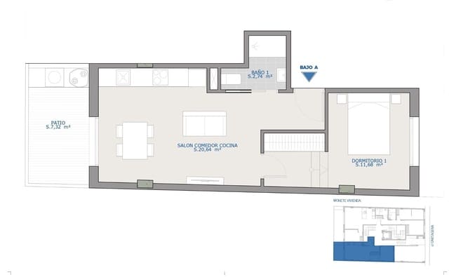 2 chambre Appartement à vendre à Puerto de Mazarron, Mazarrón avec garage - 125 900 € (Ref: 9867248)