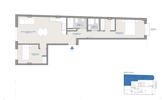 2 chambre Appartement à vendre à Puerto de Mazarron, Mazarrón avec garage - 125 900 € (Ref: 9867248)
