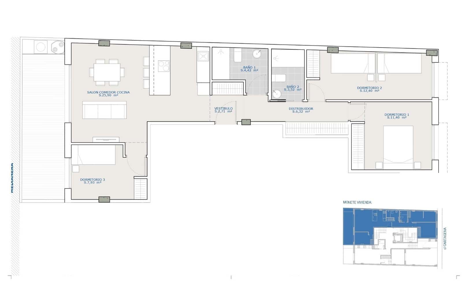 2 soverom Leilighet til salgs i Puerto de Mazarron med garasje - € 154 400 (Ref: 9867248)