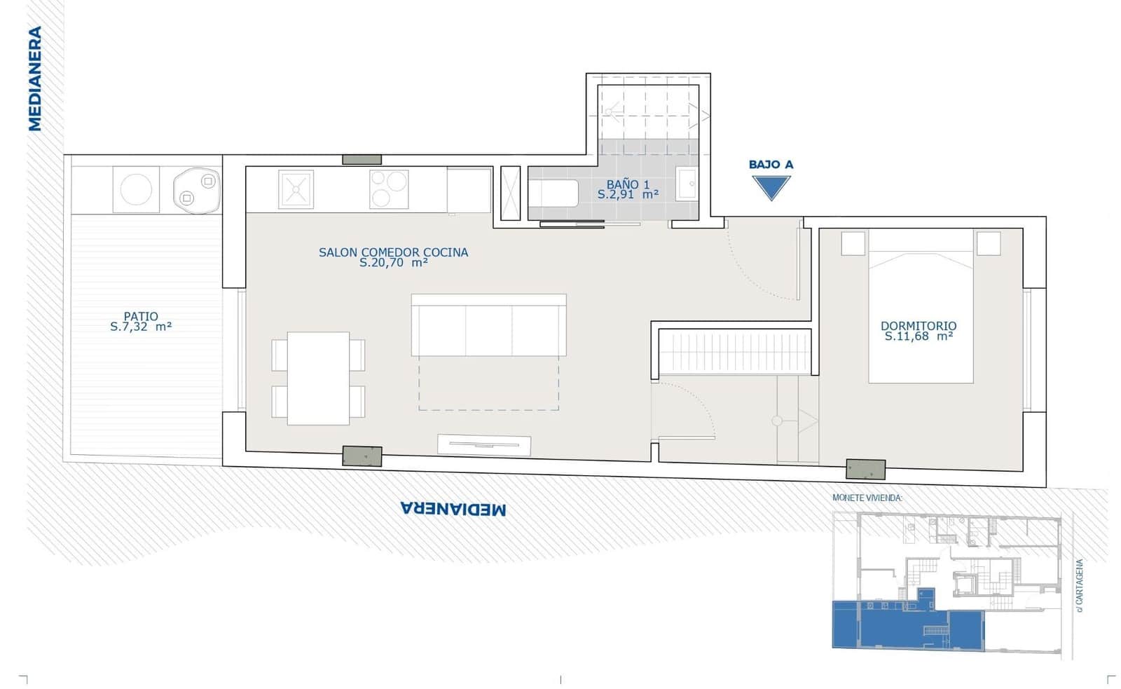 2 soverom Leilighet til salgs i Puerto de Mazarron med garasje - € 154 400 (Ref: 9867248)