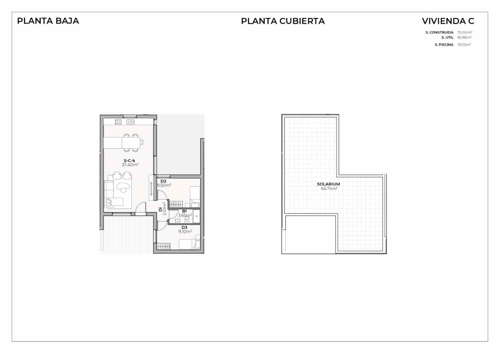 2 Zimmer Villa zu verkaufen in Mazarron mit Pool - 249.900 € (Ref: 9881931)