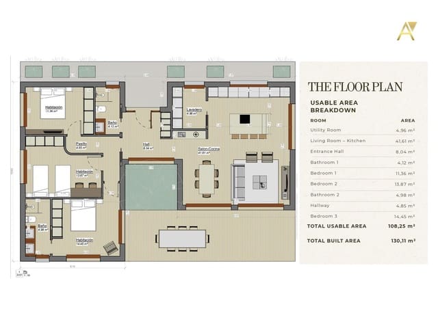 3 soveværelse Villa til salg i Las Palas, Fuente Alamo de Murcia - € 395.000 (Ref: 9911047)