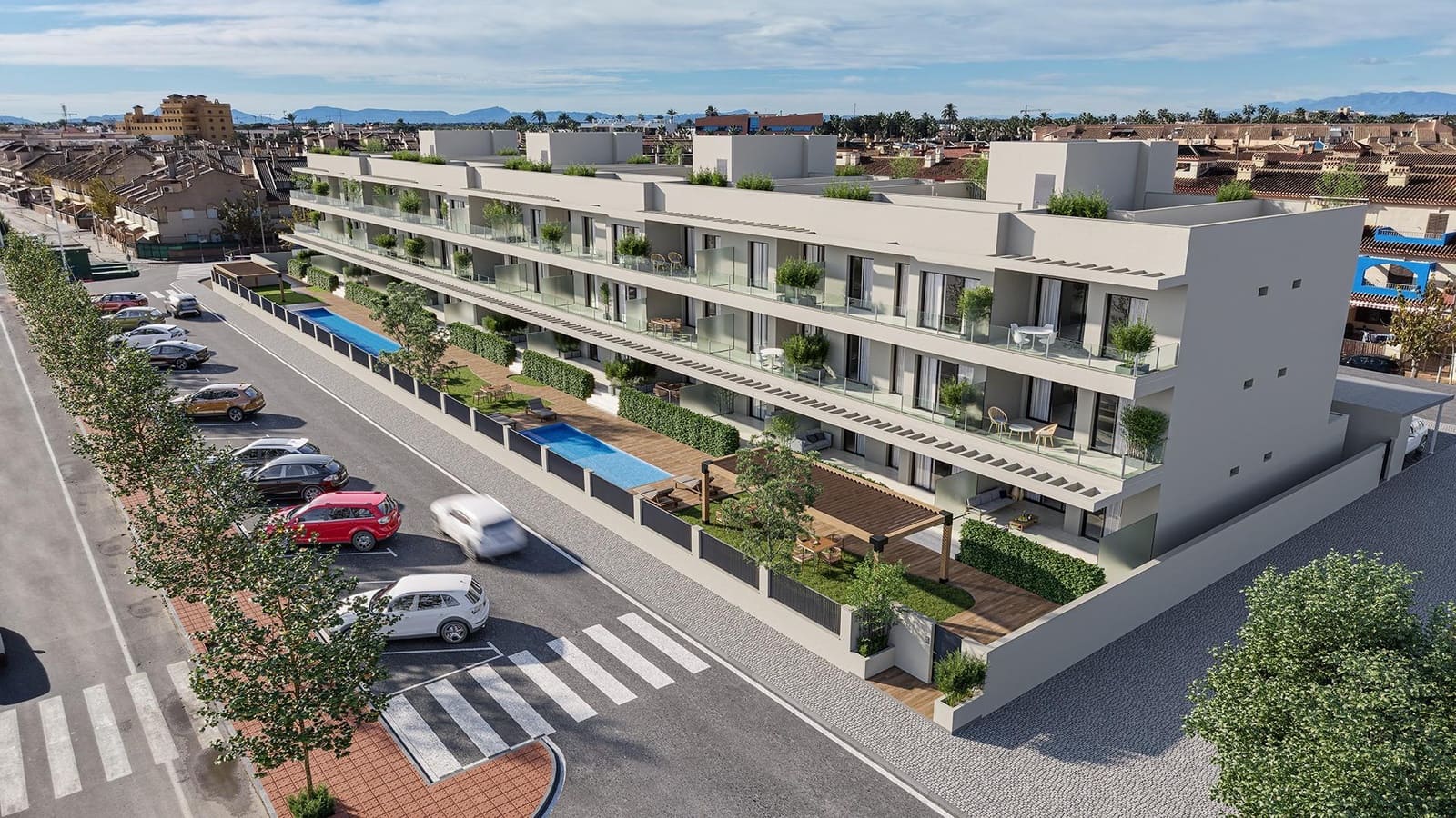 3 sypialnia Apartament na sprzedaż w Los Narejos z basenem garażem - 359 000 € (Ref: 9967823)