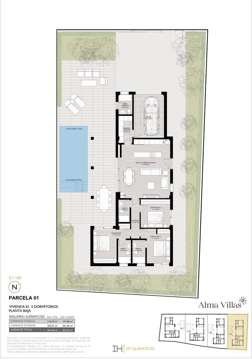 3 soveværelse Villa til salg i Lo Pagan med swimmingpool garage - € 809.950 (Ref: 9999813)