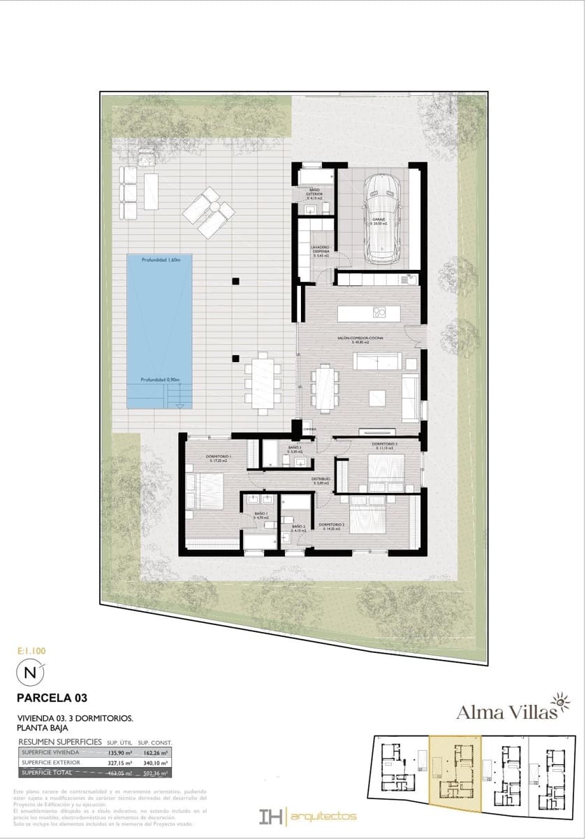3 soveværelse Villa til salg i Lo Pagan med swimmingpool garage - € 809.950 (Ref: 9999813)