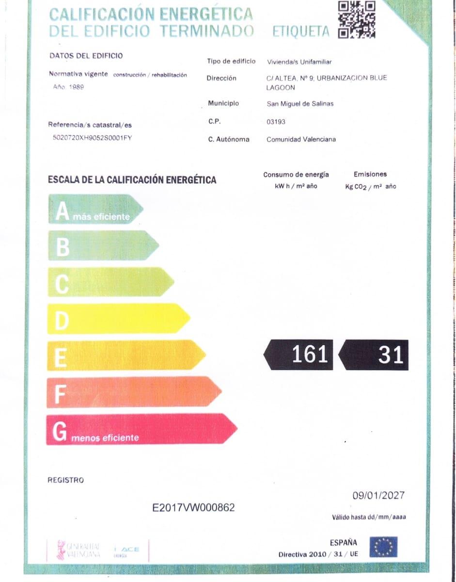 5 sypialnia Willa na sprzedaż w San Miguel de Salinas z basenem garażem - 750 000 € (Ref: 10173349)