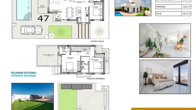 3 soverom Villa til salgs i Vistabella, Orihuela med svømmebasseng - € 439 000 (Ref: 8826208)